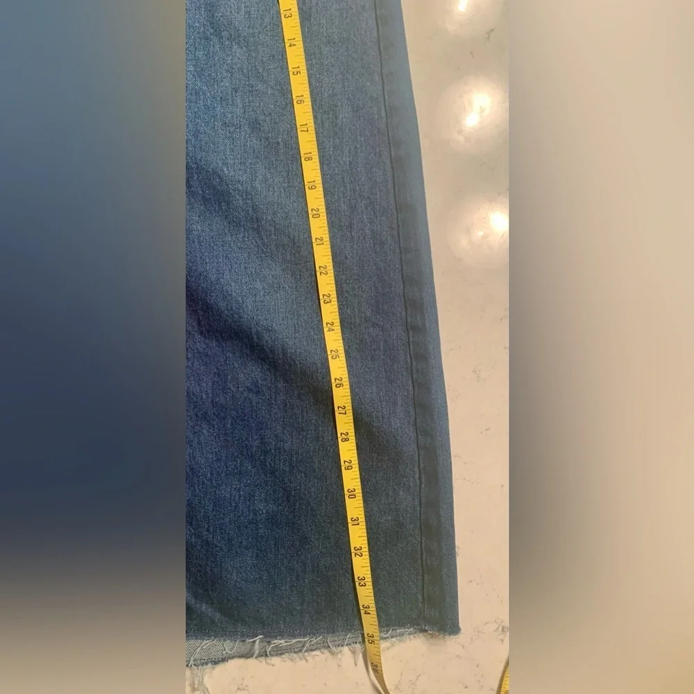 Old Navy High-Waisted Split-Front Cut-Off Non-Stretch Jean Maxi Skirt NWT - 8